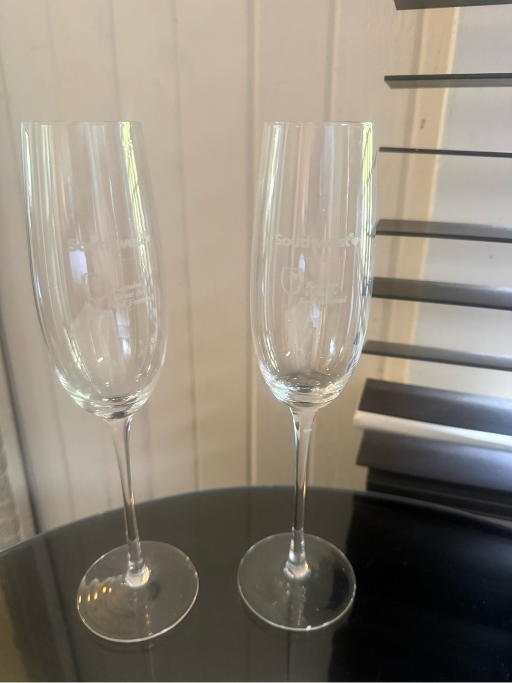 NEW Southwest Kapalua Wine & Food  Champagne Flutes Set of 2 | Maui Glasses